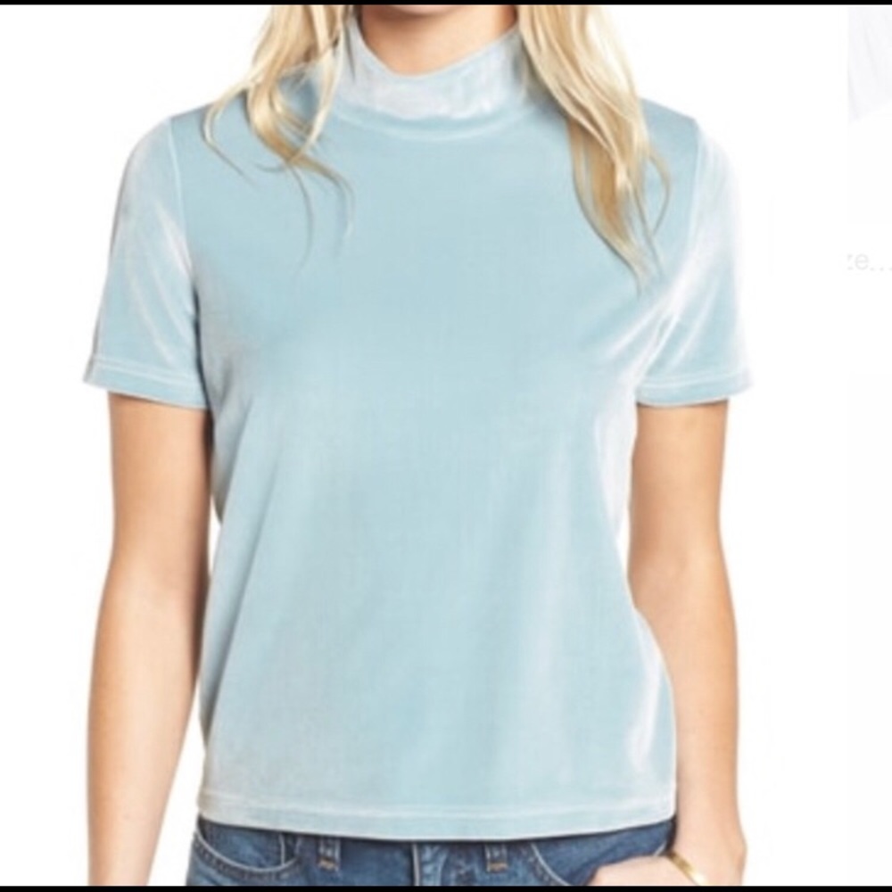MADEWELL NWT 🔥 velvet loose mock neck tee